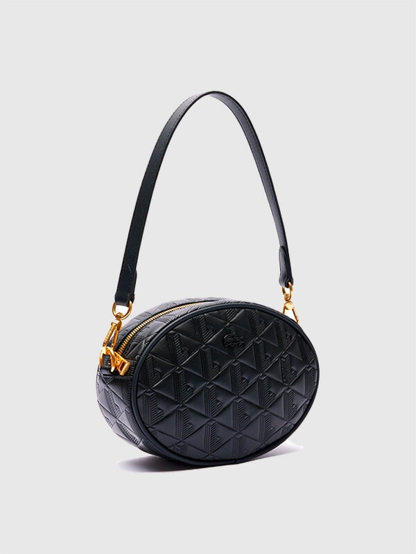 LACOSTE ラコステ バッグ レディース メンズ ユニセックス 大人 かわいい おしゃれ マヘキ オーバル レザー ショルダー バッグ 肩掛け 斜め掛け ミニショルダー ポーチ サブバッグ ブラン