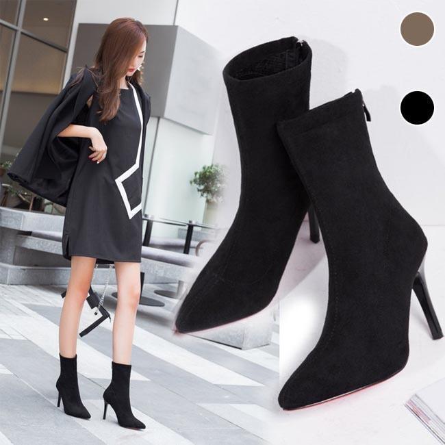 【人気商品】ブーツ レディース ブーティー ピンヒール ショートブーツ ポインテッドトゥ ハイヒールブーツ フェミニン シューズ 美脚 ミドルブーツ 通勤 靴