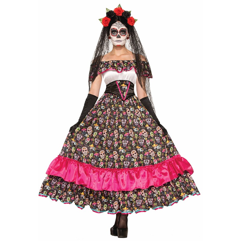 コスプレ 仮装 死者の日 スパニッシュレディ 【 コスプレ ハロウィン 仮装 コスチューム 民族衣装 大人用 フェスティバル レディース パーティーグッズ カーニバル 女性用 伝統衣装 余興 】