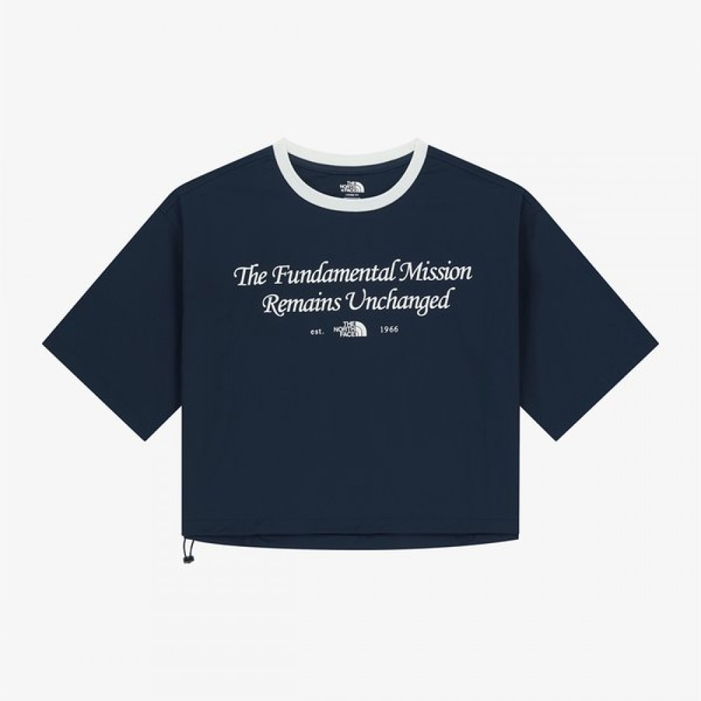 ノースフェイス レディース エア 半袖 ラウンドティー NAVY NT7UR37K
