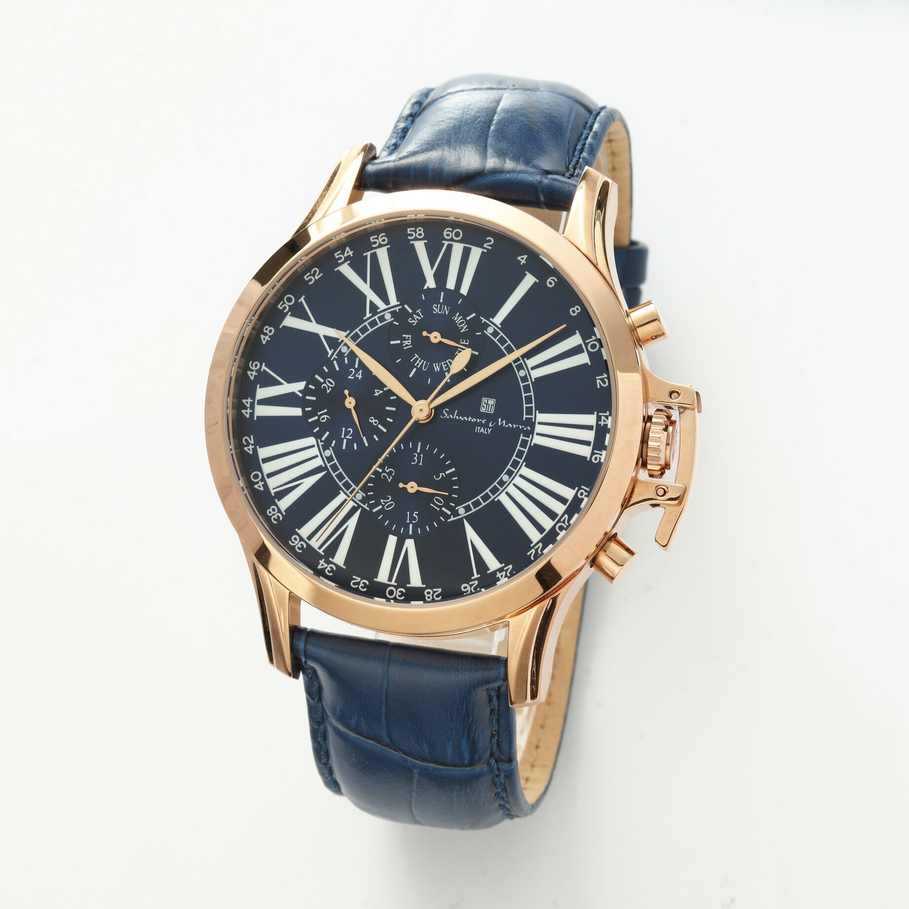 Salvatore Marra サルバトーレマーラ腕時計　マルチファンクションウォッチ　SM23101-PGBL