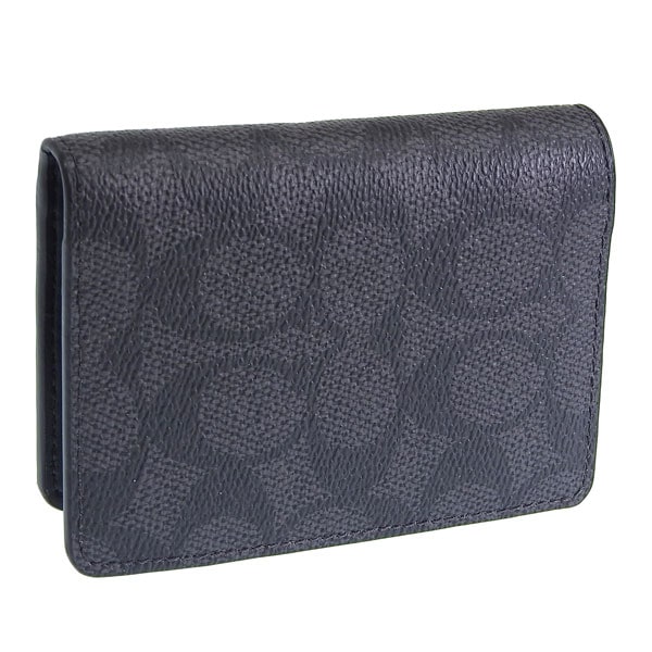 コーチ カードケース メンズ アウトレット パスケース 定期入れ チャコール×ブラック シグネチャー ID CARD WALLET SIG CW367MI5 COACH
