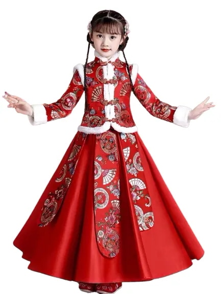 女子児童の漢服児童の古唐古小少女の拝服 5,150円