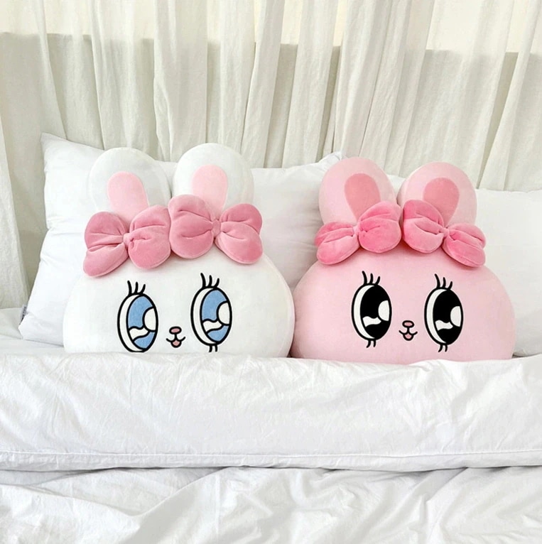 エスターバニー ぬいぐるみ 顔クッション うさぎ 韓国 40cm キャラクターぬいぐるみ