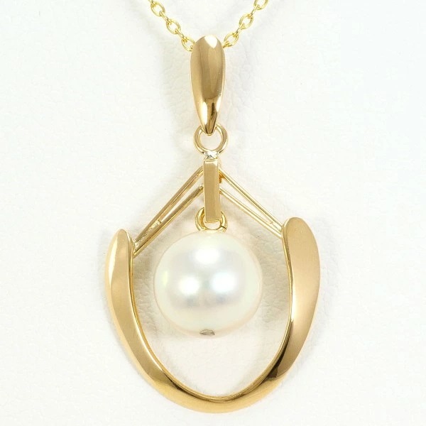 K18 18金 YG ネックレス パール(真珠) 【中古】