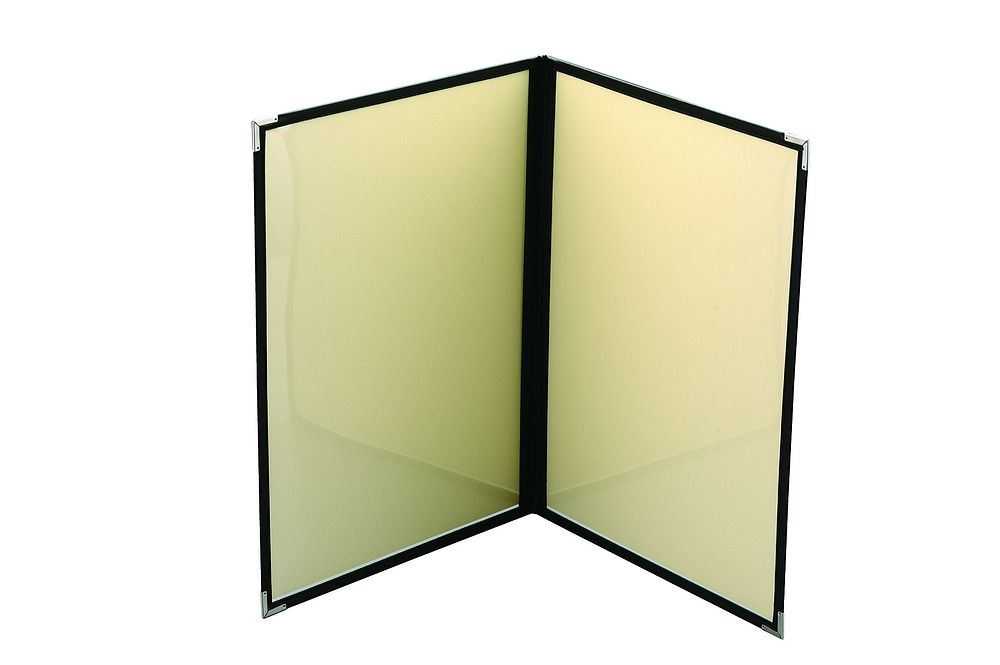 （まとめ買い）店舗用品 ストロングクリアテーピングメニューブック STA-44 A4/4ページ ブラック [x3]