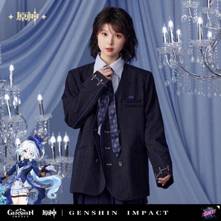 【プロ品質を極める!】原神 グッズ / フリーナ インプレッションシリーズ / スーツ トップス / Genshin Impact Furina 芙宁娜 げんしん コスプレ