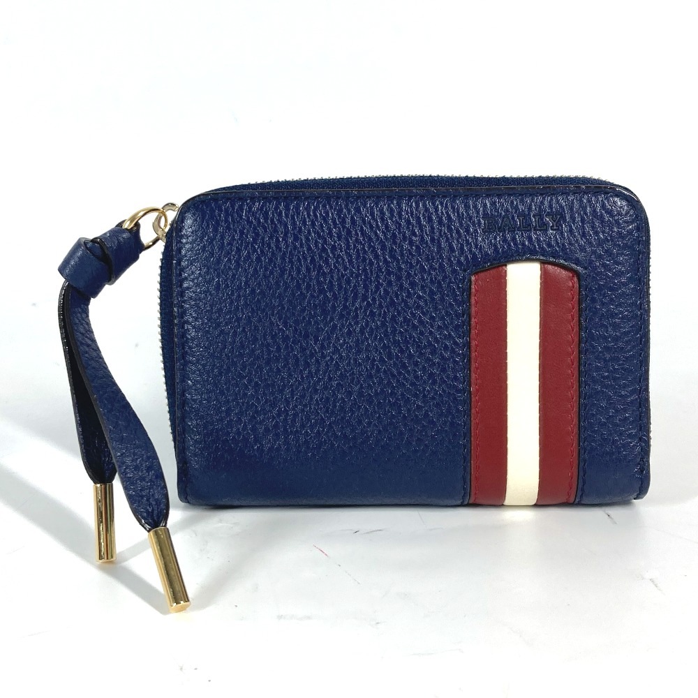 BALLY バリー コインケース MORRIN ロゴ 財布 小銭入れ ラウンドファスナー レザー ブルー