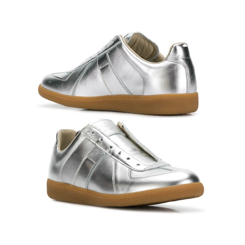 メゾンマルジェラ 11 周年記念スリッポンスニーカーシルバー S58WS0109 P2345 T9002 PCL5003551049