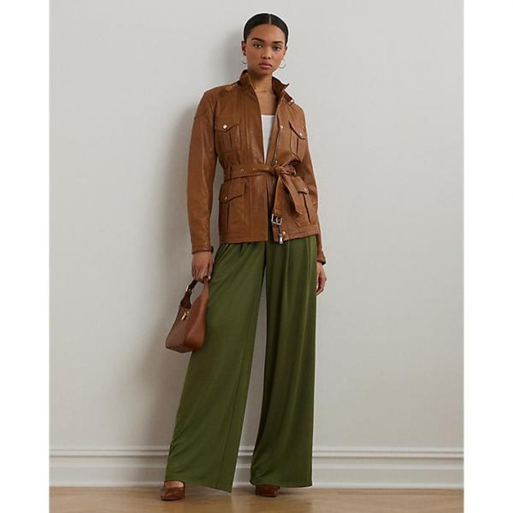 ローレンラルフローレンプリーツストレッチジャージーワイドレッグパンツ (WMLRPNTSBV20282300)