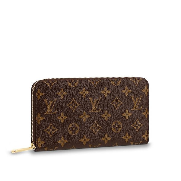 ルイヴィトン LOUIS VUITTON 財布 長財布 ラウンドファスナー モノグラム ブラウン ゴールド