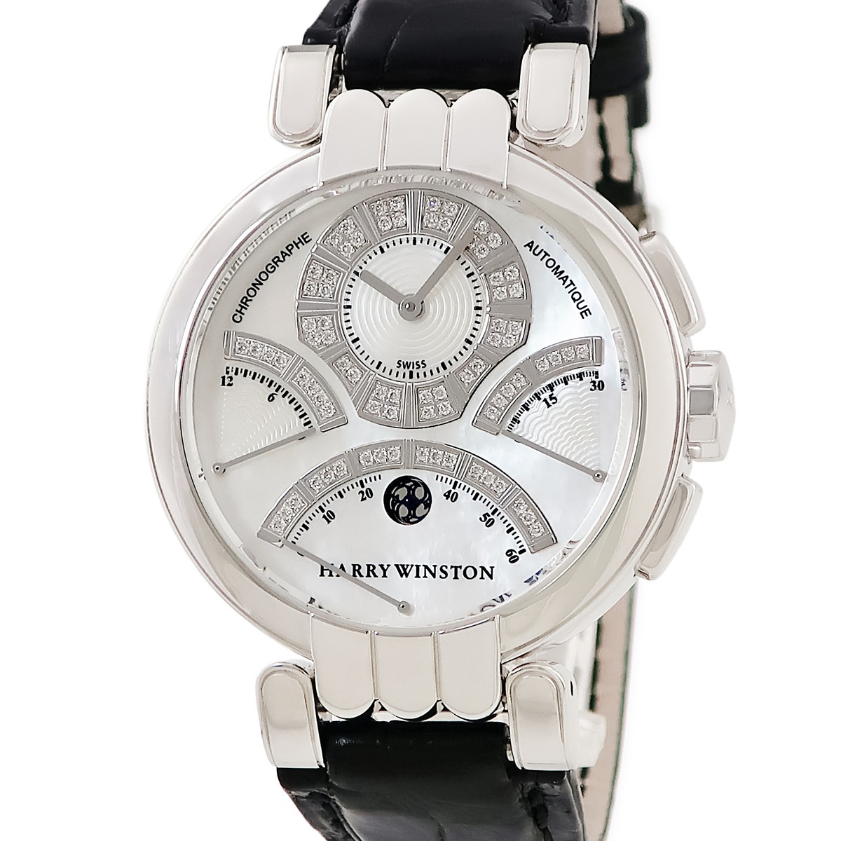 プルミエール エキセンター トリレトロ 200-MCRA39W 自動巻き メンズ K18WG無垢 純正ダイヤ 3年保証