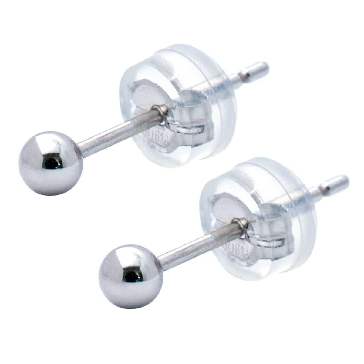 [Piena(ピエナ)]プラチナ900 Pt900 3mmボール 丸玉 一粒 スタッド シンプル 日本製 ピアス レディース メンズ