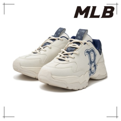 MLB公式正規品 スニーカー ビッグボール デニム モノグラム BOS (Navy)