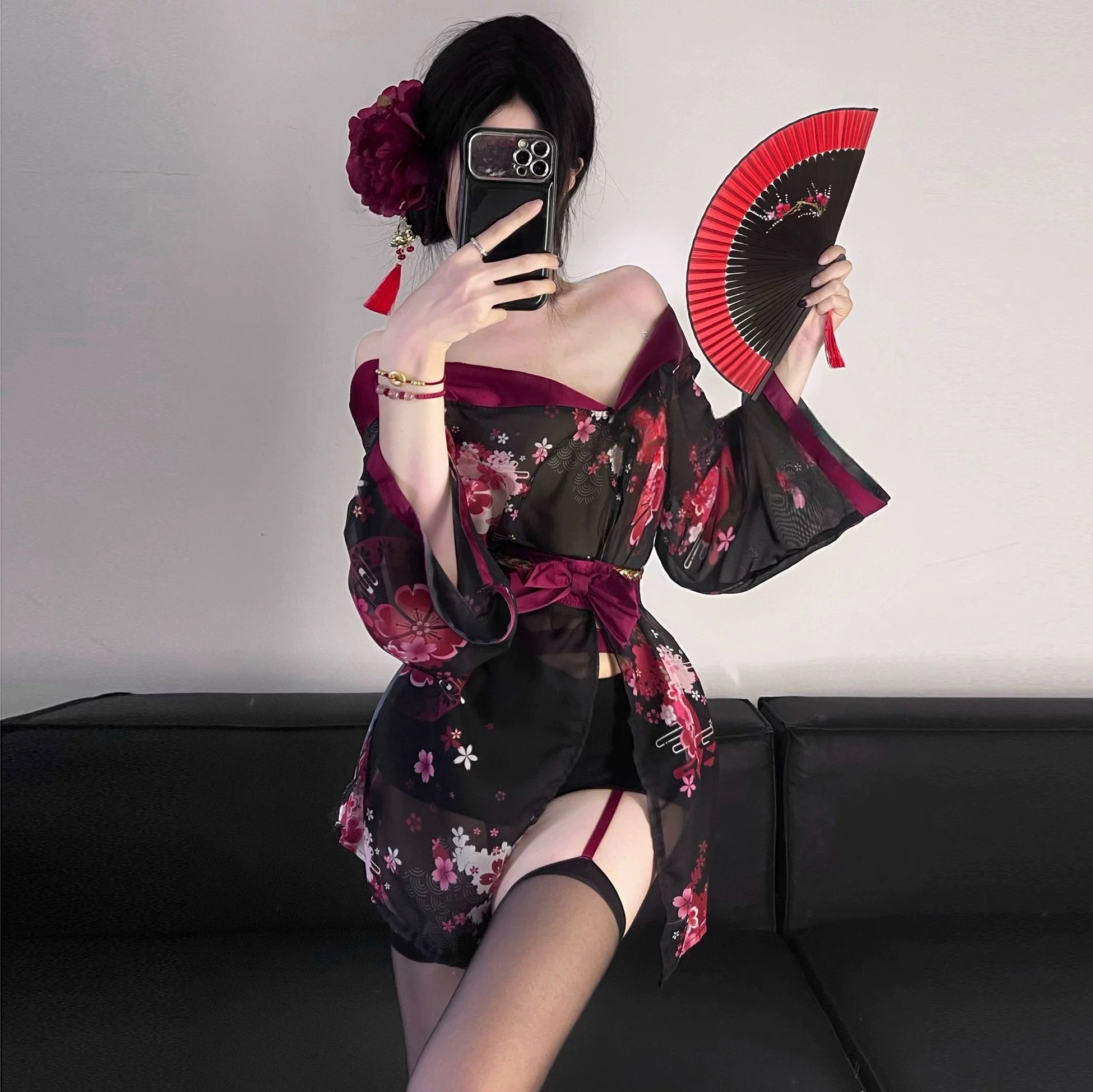 東京少女セクシーギャル深v花間にじげん開襟日系着物cos せいふく禁欲系セット夏