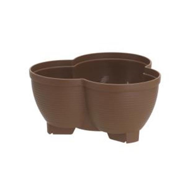 （まとめ）連結鉢 タワーポット チョコブラウン （ プラスチック製 植木鉢 ） [76個セット]