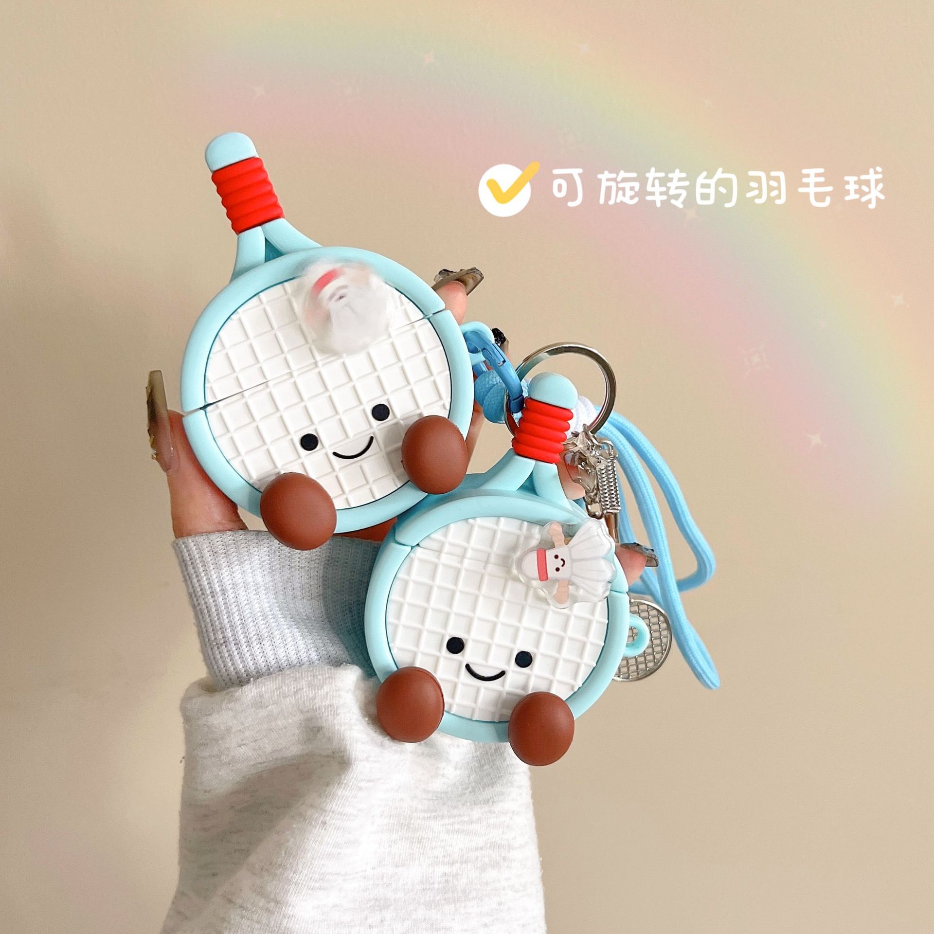 【20点セット】【送料無料】アイデアバドミントンラケットairpods pro 2アップルBluetooth対応ワイヤレスイヤホンカバー123代かわいい