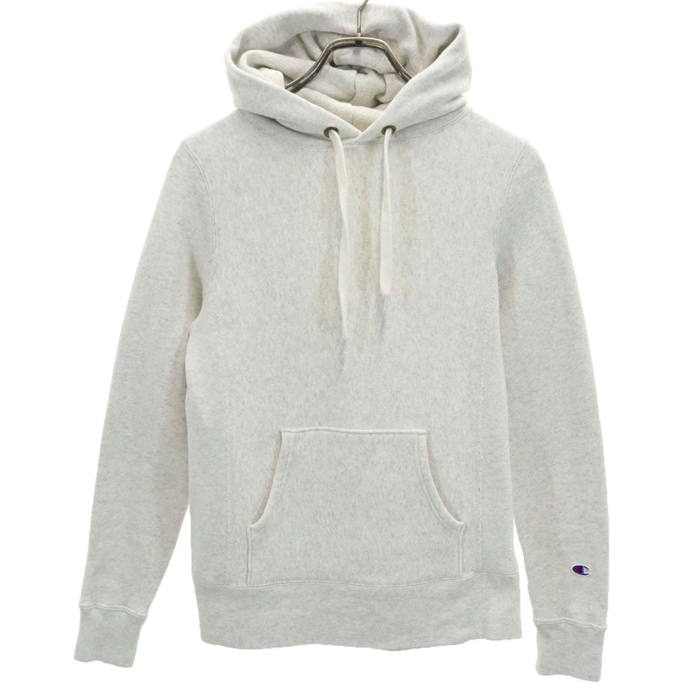 長袖 リバースウィーブ スウェットパーカー M ライトグレー 裏起毛 レディース