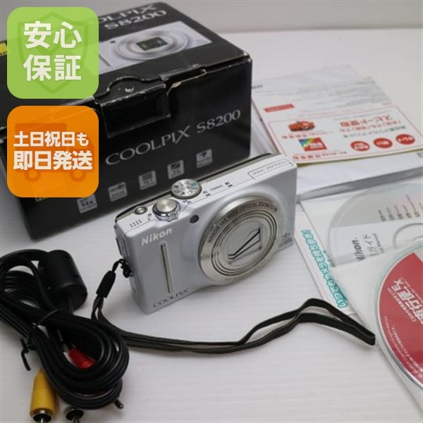 超美品 COOLPIX S8200 ナチュラルホワイト デジカメ Nikon 12 15,750円