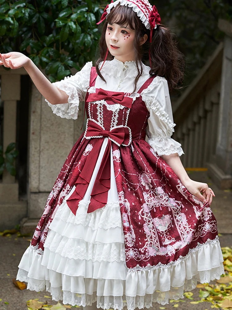 【激安本日限定】ロリータ ワンピースロリータプリンセスドレスツイン長清花結婚式ゴージャスエレガントロリータドレス秋