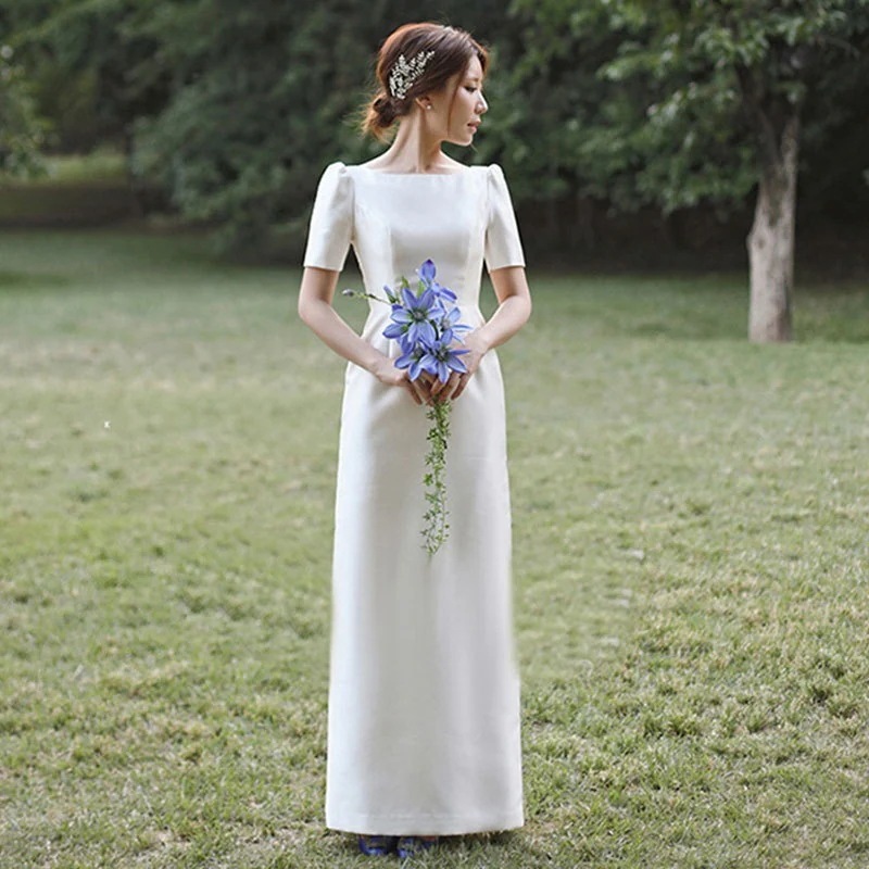 パーティードレスウェディングドレス 白 花嫁 結婚式フォトウエディング ビーチフォト二次会披露宴 激安 ドレス