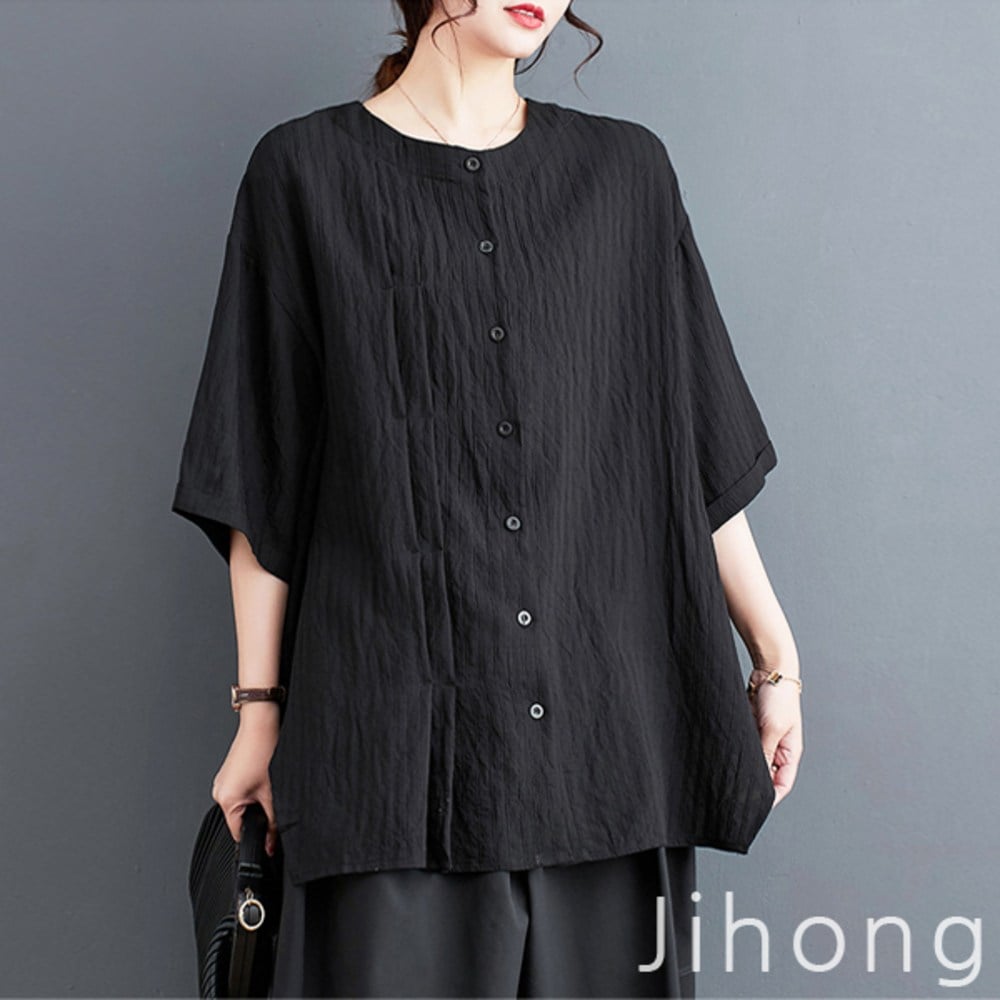 ジホンサマーブラウス南シャツビッグサイズオーバーフィット