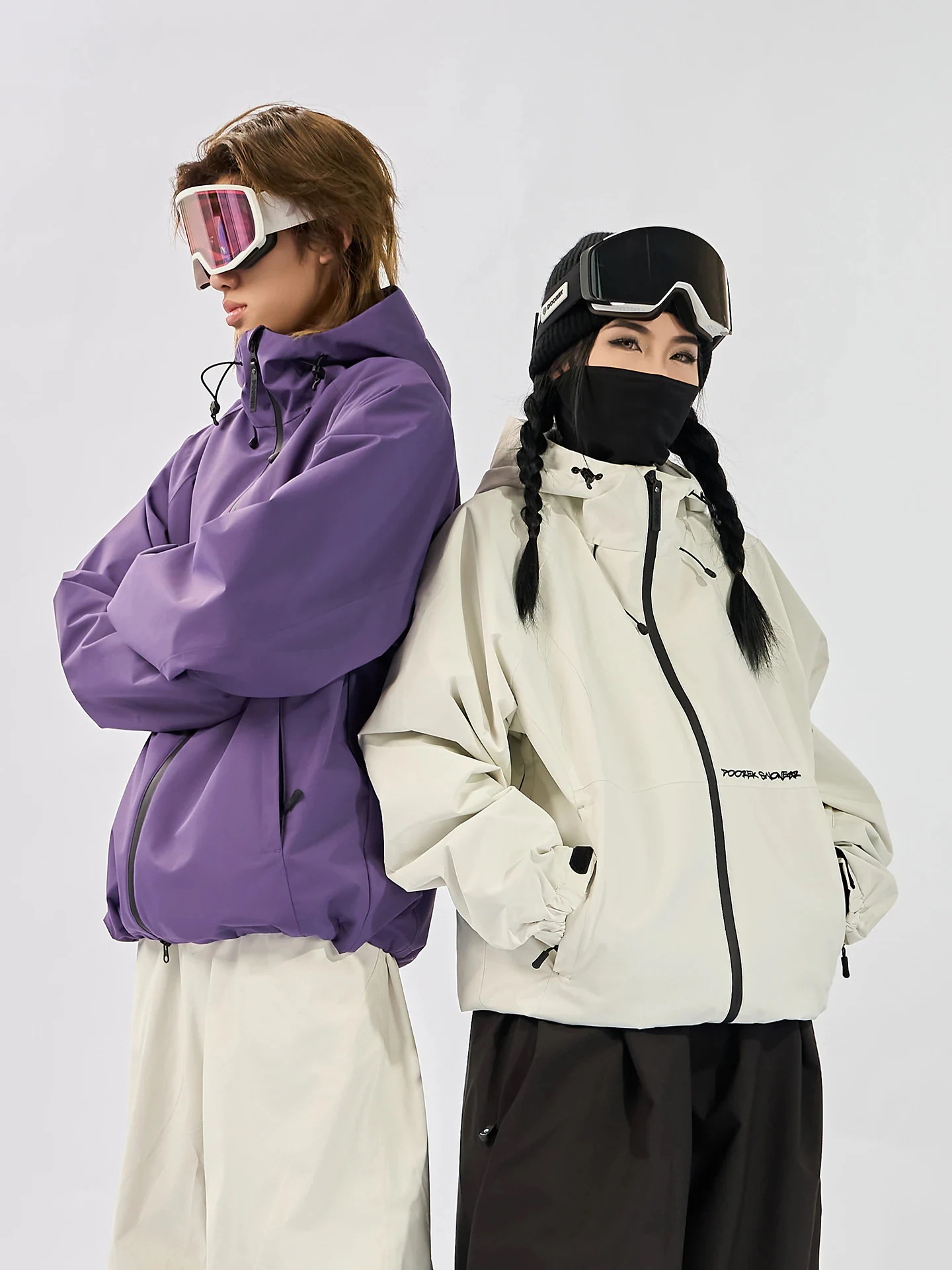 高品質のスキー用具！2026スノーボードウェア 206色 ジャケット メンズ レディース アウター パーカー 無地 緑 紫 黒 青 ベージュ 撥水 3L 風 スノボウェア スノーウェア スキーウェア2