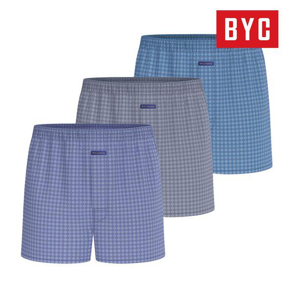 メンズピュアコットン トランクス 60番手 スクエアボクサー MCG1492 3枚入り