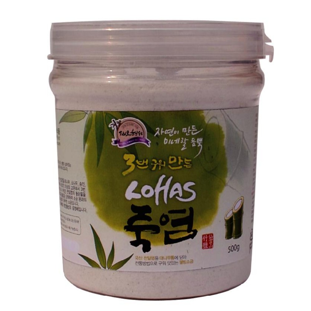 韓国ロハス食品3回焼いたロハス竹塩500g1個