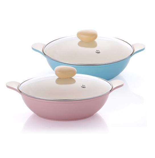 Ecolon セラミックテフロン加工中華なべ 28cm 3.5L