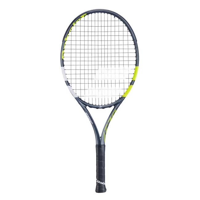 バボラ(Babolat) 2026 AERO アエロ JR25 (225g) 海外正規品 硬式テニスジュニアラケット 140517-100グレー×Fイエロー