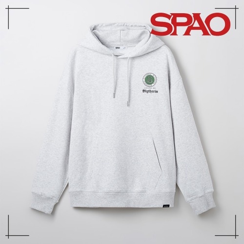 SPAO ハリーポッター スリザリン フード スウェット シャツ(L/MELANGE GRAY) かわいい 部屋着 韓国人気