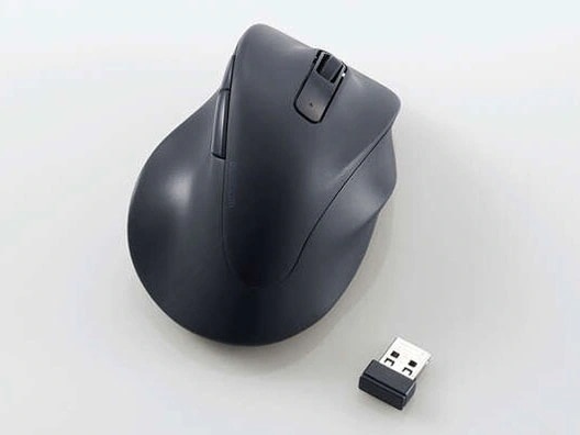 M-XGS30DBSKBK [ブラック]手首と指への負担を抑える設計を採用した5ボタンマウス（2.4GHz無線タイプ/Sサイズ）