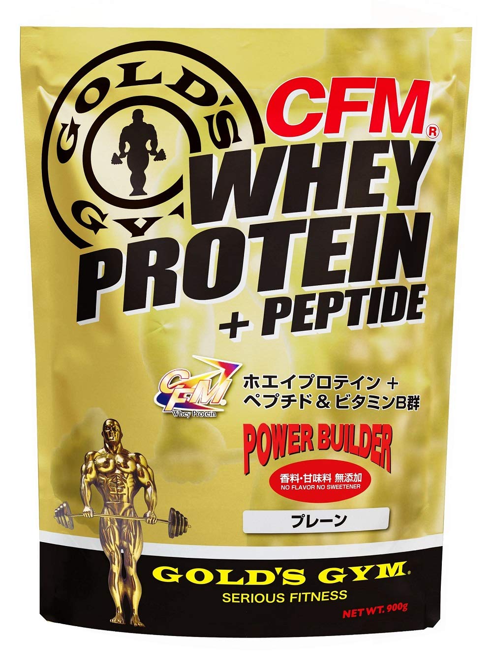 ゴールドジム(GOLDS GYM) CFMホエイプロテイン プレーン 900g