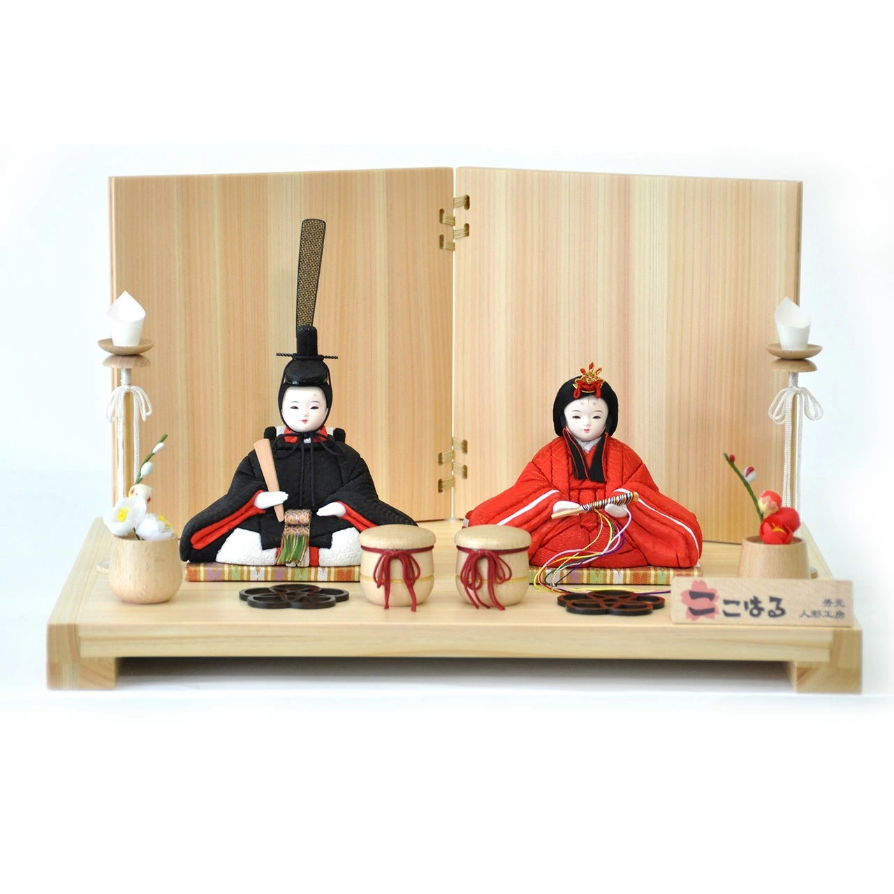 雛人形 ひな人形 お雛様 おひなさま かわいい 手作り 2025年 新作 秀光 限定品 送料無料 コンパクト ミニ 初節句 ひな祭り 木目込 一秀 二人 2人 平飾り 男雛 女雛 買得 お得 人気 ラ