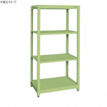 サカエ スチールラック 4段タイプ 900x615x1800mm グリーン SLN-9054