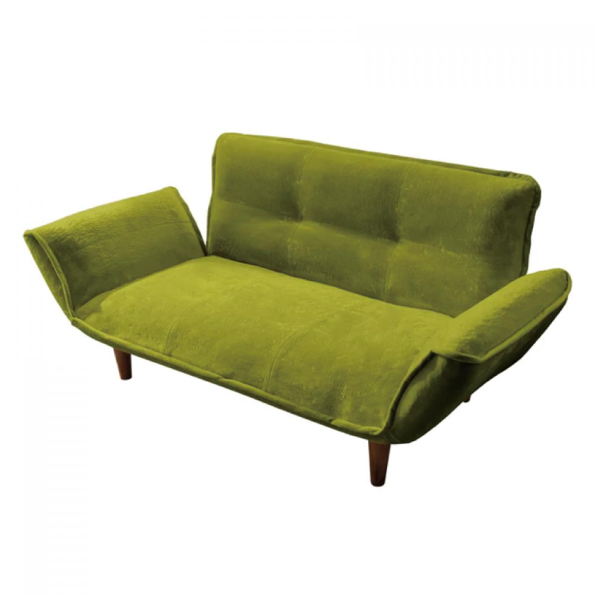 【I】セルタン カウチソファ 2人掛け KAN テクノグリーン 日本製 リクライニング 座面ポケットコイル ソファ CELLUTANEA A01p-588GRN【受注生産品