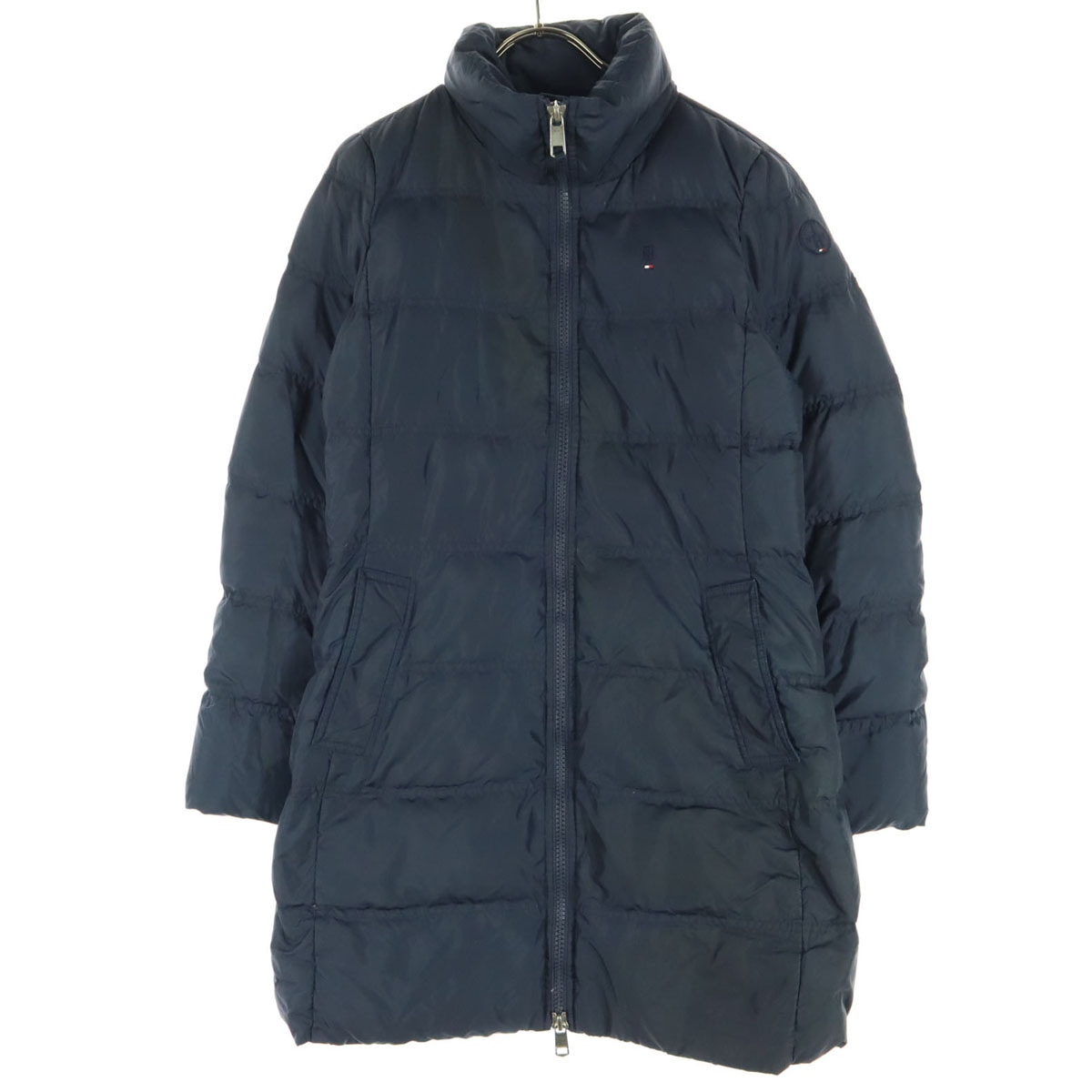 ロング ダウンジャケット S ネイビー M162890012 レディース 古着