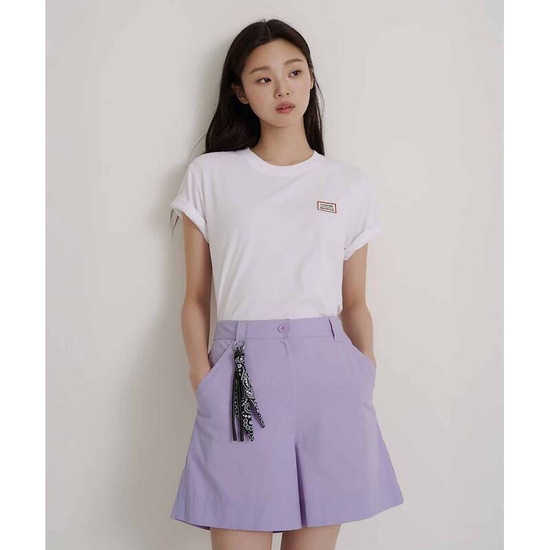 BEANPOLE LADIES [HUNTER] 無地 オーバーフィット 半袖Tシャツ ホワイト (BF6642K021) BF6642K021 423105