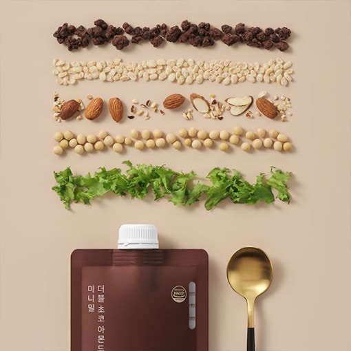 NISSID プロテインシェイク チョコ味 プロテイン サプリメント ミニミル ダブル チョコ アーモンド (50gX7ea) + マスクパックをプレゼント