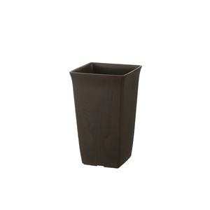 (60個セット) 角型 植木鉢/プランター (6号 ダークブラウン) 約幅14.2cm 日本製 深型 リッチェル フォーレ スクエアポット