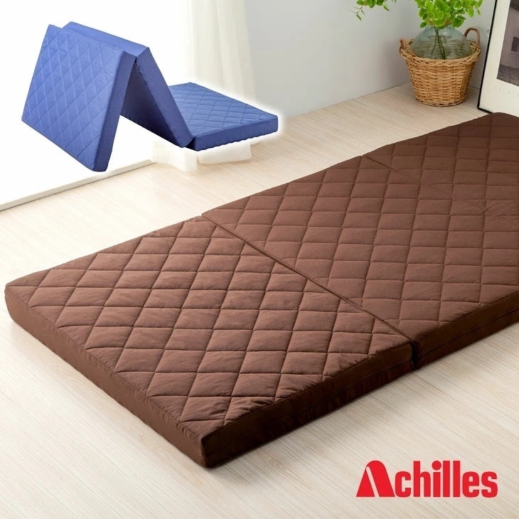 Achilles アキレス マットレス 三つ折り シングル 10cm厚 凸凹プロファイル加工 腰硬め バランスタイプ 三つ折りマットレス 日本製