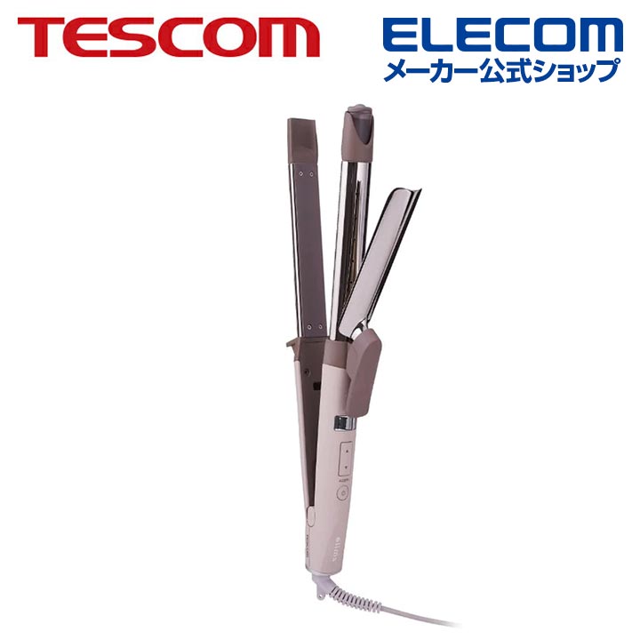 テスコム TESCOM プロテクトイオン 2WAY スチーム ヘアー アイロン カール径 26mm ヘアアイロン カールアイロン ストレートアイロン ヘアアレンジ 簡単 TW752A-C