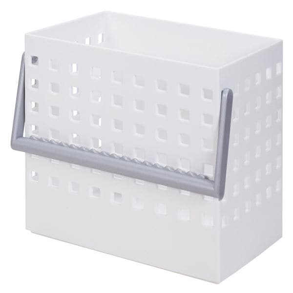 (まとめ) ストレージ/収納かご (マグネット式) コンパクト L ホワイト タオルハンガー付き 『Mag-On』 (20個セット)