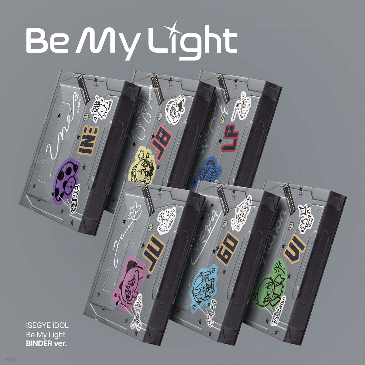 異世界アイドル(ISEGYE IDOL) - Be My Light [BINDER ver. 6種SET] / YES24特典付き / 이세계아이돌 / 韓国vtuber