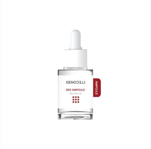 genocell 顔用の赤いアンプル30ml