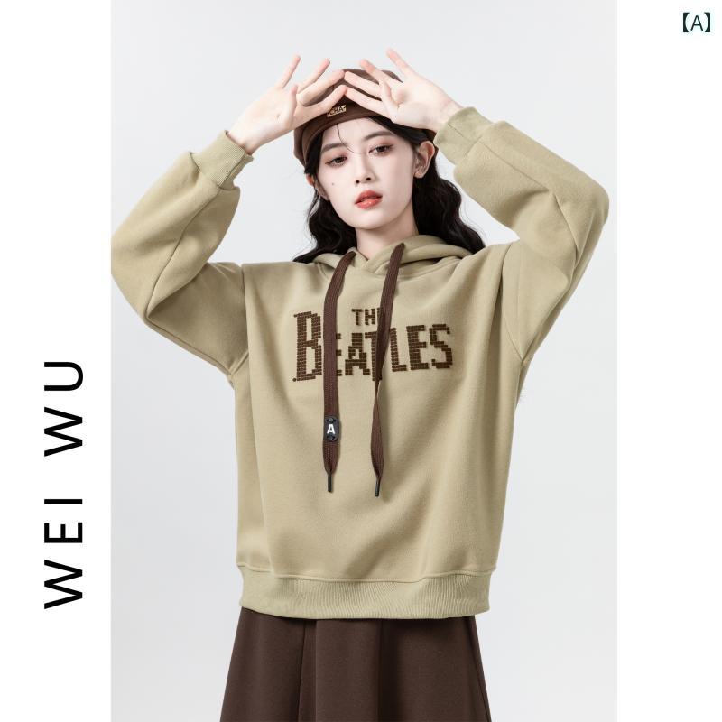 レディース 秋冬 長袖 フード付パーカー トップス スウェット 韓国 かわいい おしゃれ カジュアル アップ 快適 暖かい デート イベント レジャー アウトドア 女子会 旅行 普段 映え