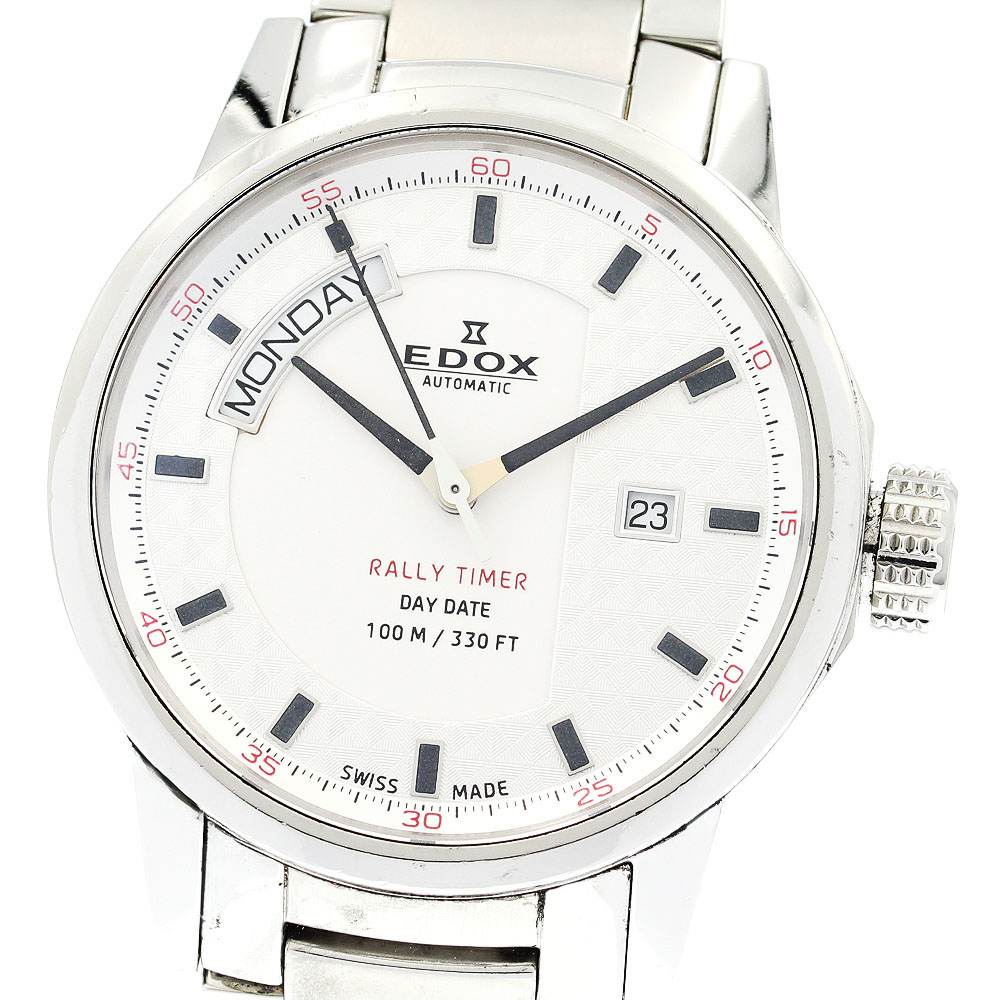 エドックス EDOX 83009 WRC ラリータイマー デイデイト 自動巻き メンズ 保証書付き_902383【中古】 41,795円