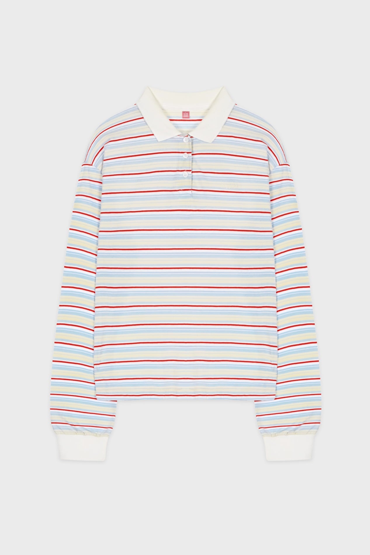 【SINOON】 STRIPE PK SHIRT : BLUE
