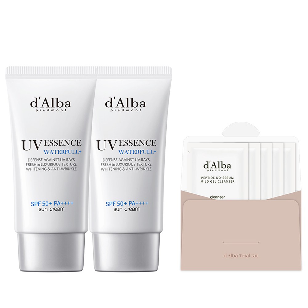 ウォータープールエッセンスサンクリームSPF50+PA++++ 50ml 2個 + 弱酸性ジェルクレンザー 15ml 1セット